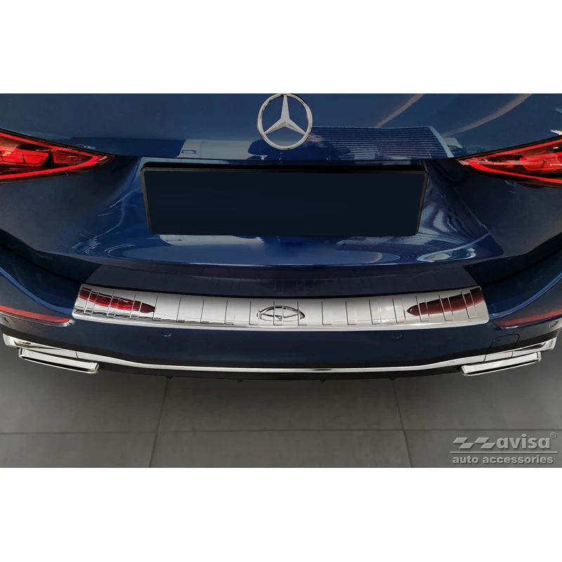 Avisa, Bagkofangerbeskytter, blankpoleret, Rustfritstål, passer til Mercedes C-Class AMG Estate (S206) 2021- 'Ribs'