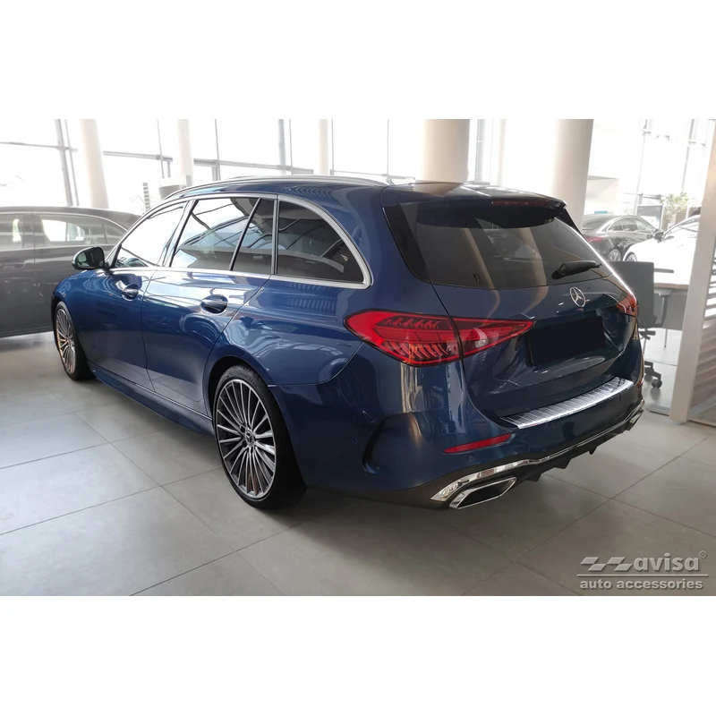Avisa, Bagkofangerbeskytter, blankpoleret, Rustfritstål, passer til Mercedes C-Class AMG Estate (S206) 2021- 'Ribs'