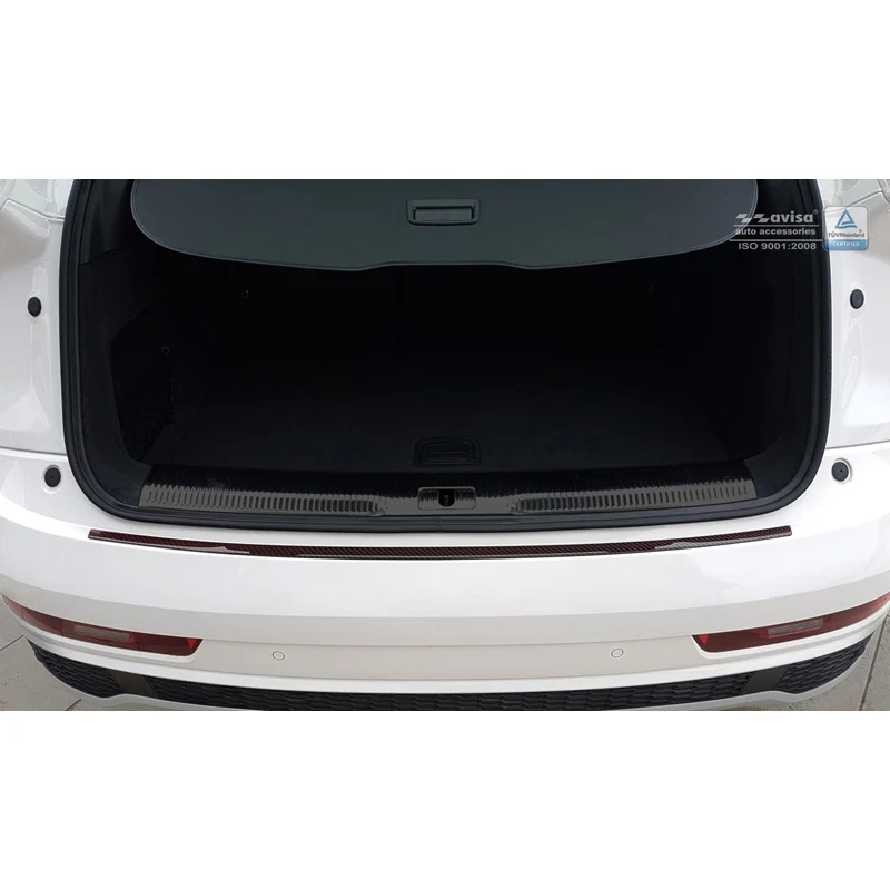 Avisa, Bagkofangerbeskytter, Carbon, passer til Audi Q3 2011-2015 & 2015- Red-Black Carbon