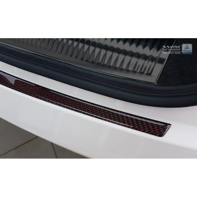 Avisa, Bagkofangerbeskytter, Carbon, passer til Audi Q3 2011-2015 & 2015- Red-Black Carbon