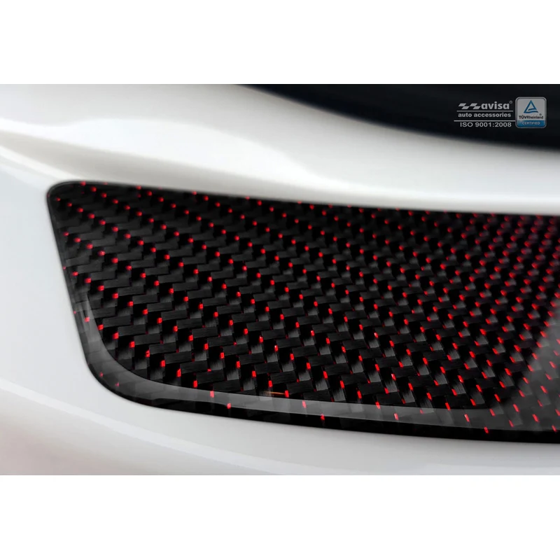 Avisa, Bagkofangerbeskytter, Carbon, passer til Mercedes CLS (C218) 2014-2018 Red-Black Carbon