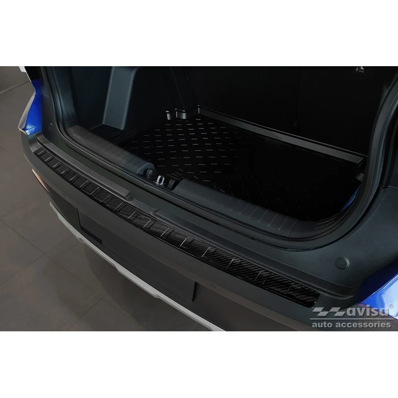 Avisa, Bagkofangerbeskytter, 3D ægte carbon, passer til Hyundai Bayon 2021- 'Ribs'
