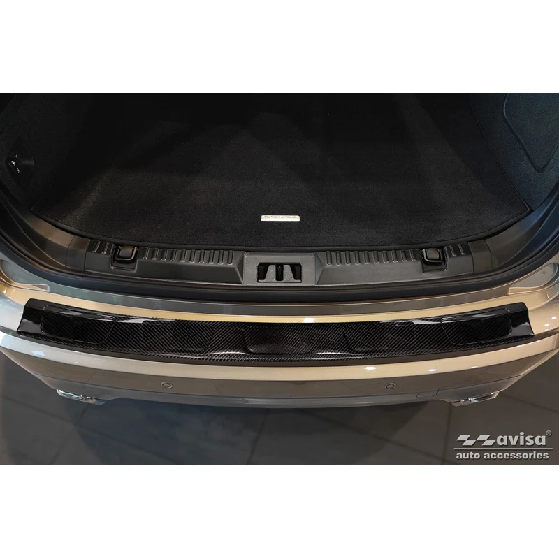 Avisa, Bagkofangerbeskytter, 3D ægte carbon, passer til Ford Edge II Facelift 2018- incl. ST-Line & Vignale 'Ribs'