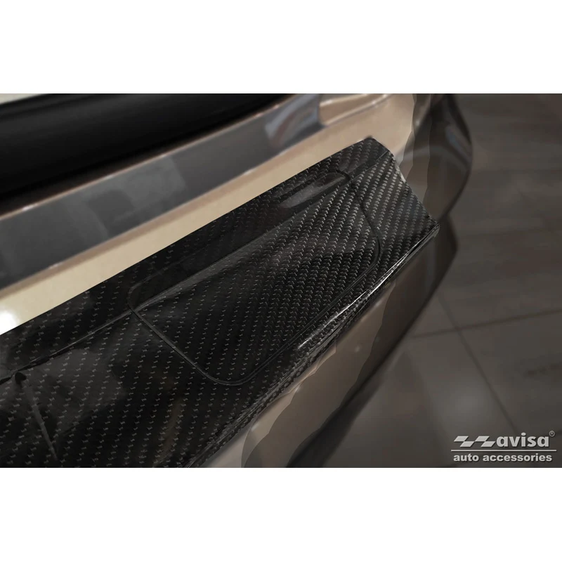 Avisa, Bagkofangerbeskytter, 3D ægte carbon, passer til Ford Edge II Facelift 2018- incl. ST-Line & Vignale 'Ribs'