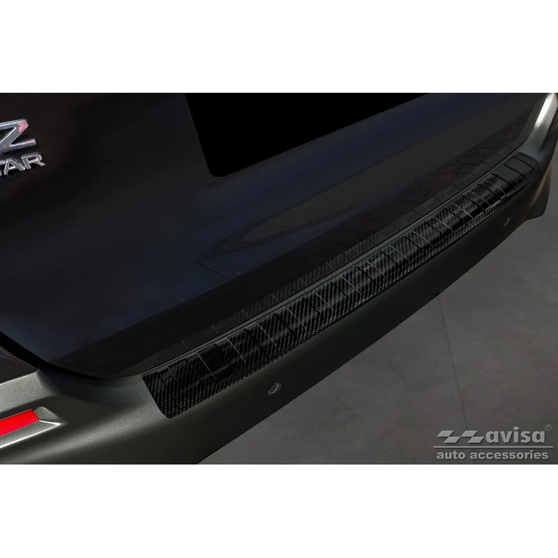 Avisa, Bagkofangerbeskytter, 3D ægte carbon, passer til Honda Jazz Crosstar Hybrid 2020- 'Ribs'