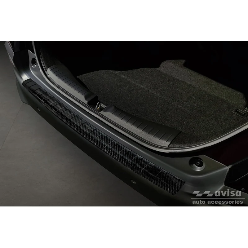 Avisa, Bagkofangerbeskytter, 3D ægte carbon, passer til Honda Jazz Crosstar Hybrid 2020- 'Ribs'