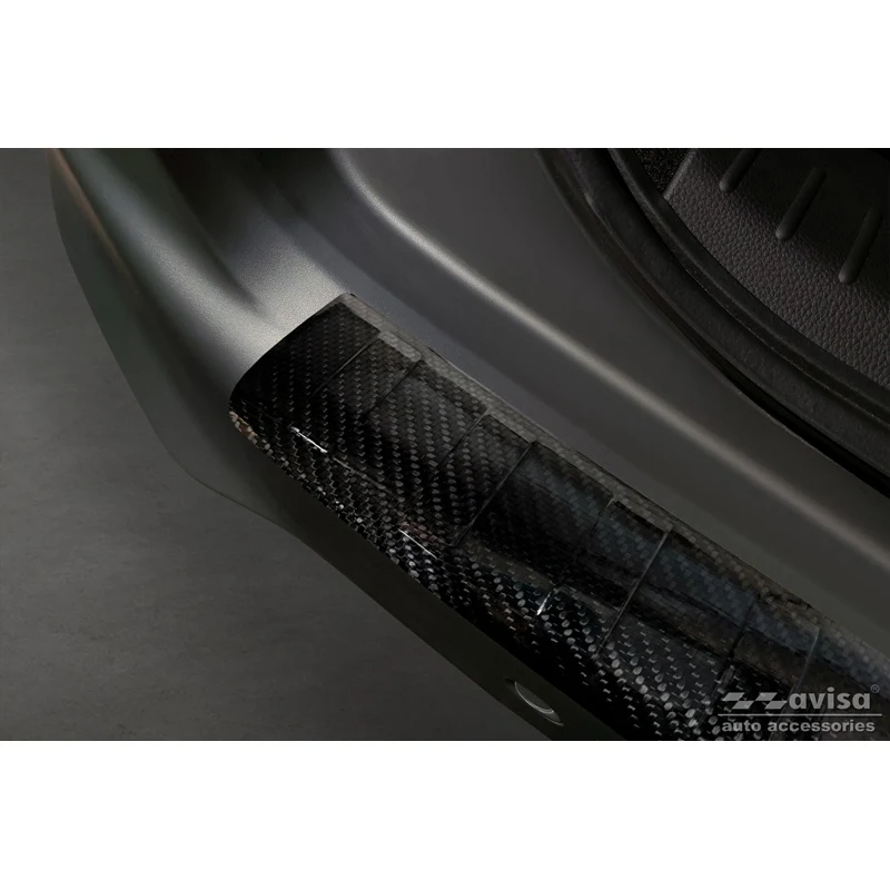 Avisa, Bagkofangerbeskytter, 3D ægte carbon, passer til Honda Jazz Crosstar Hybrid 2020- 'Ribs'