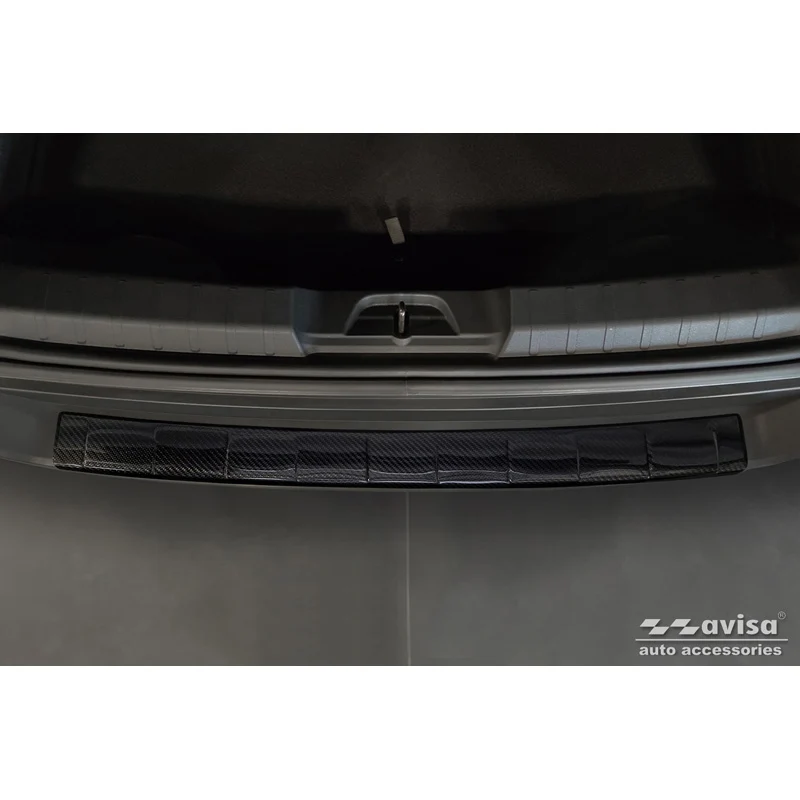 Avisa, Bagkofangerbeskytter, 3D ægte carbon, passer til Jeep Avenger + e-Hybrid & EV 2023- 'Ribs'