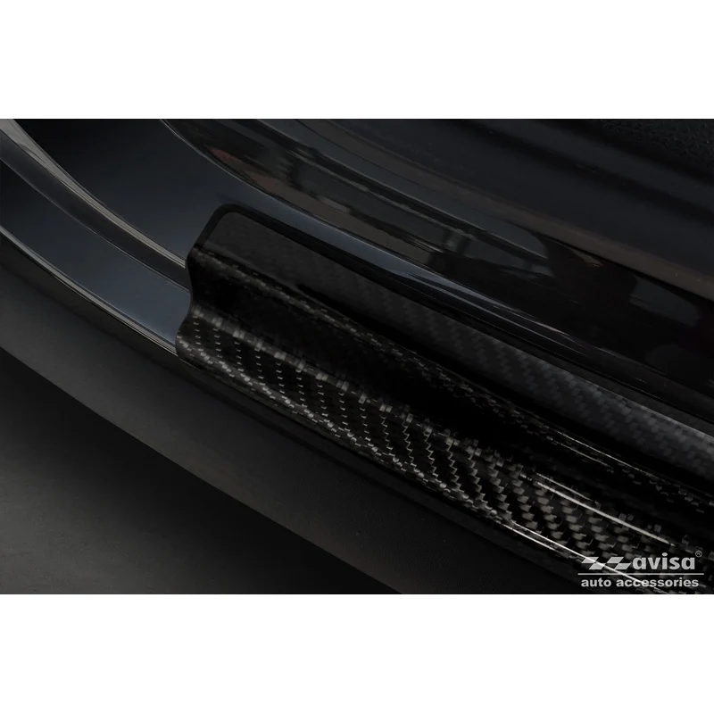 Avisa, Bagkofangerbeskytter, 3D ægte carbon, passer til Mercedes EQC (N293) 2019-