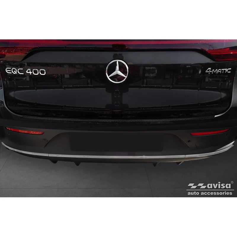 Avisa, Bagkofangerbeskytter, 3D ægte carbon, passer til Mercedes EQC (N293) 2019-
