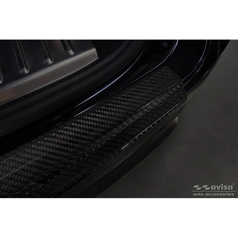 Avisa, Bagkofangerbeskytter, 3D ægte carbon, passer til Porsche Cayenne III 2017- 'Ribs'