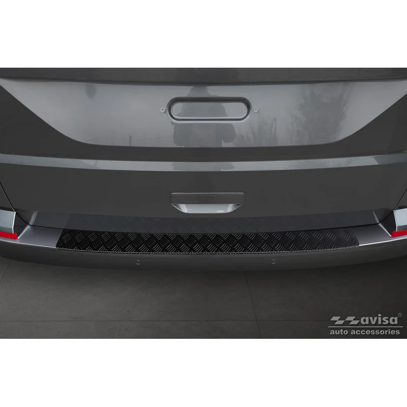 Avisa, Bagkofangerbeskytter, matsort, alu, passer til Volkswagen Transporter T6 2015- & FL 2019- ( rear hatch) 'Riffled pl...