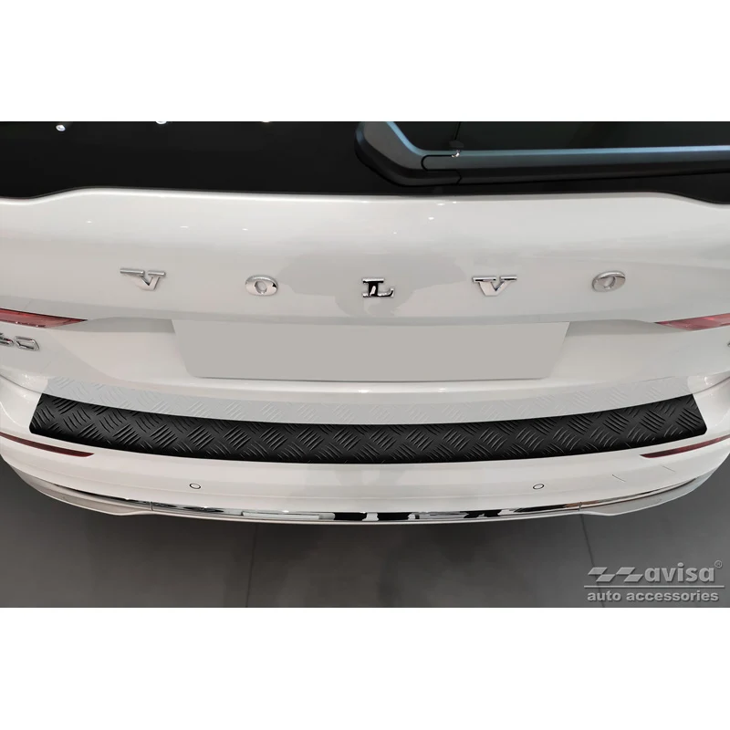 Avisa, Bagkofangerbeskytter, matsort, alu, passer til Volvo XC60 II 2017-2021 & FL 2021- incl. R-Design 'Riffled Plate'