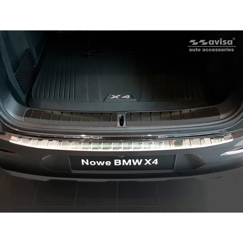 Avisa, Bagkofangerbeskytter, Rustfritstål, passer til BMW X4 (G02) 2018- 'Ribs'