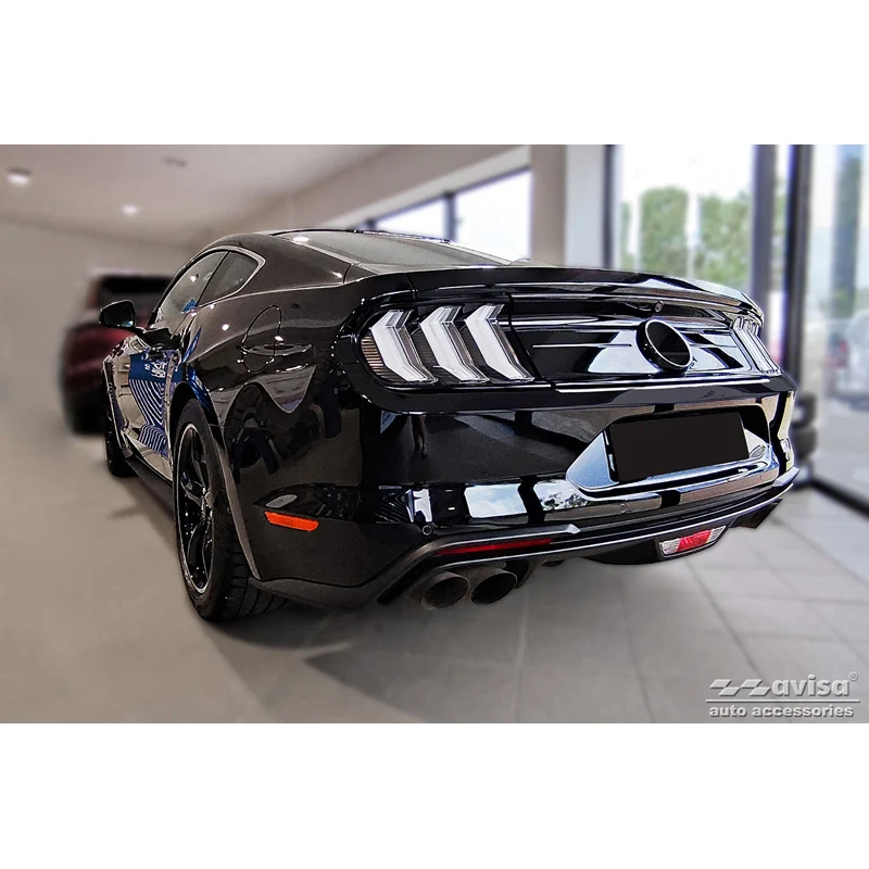 Avisa, Bagkofangerbeskytter, Rustfritstål, passer til Ford Mustang VI Coupé 2015-2017 & FL 2017- incl. GT 'Ribs'