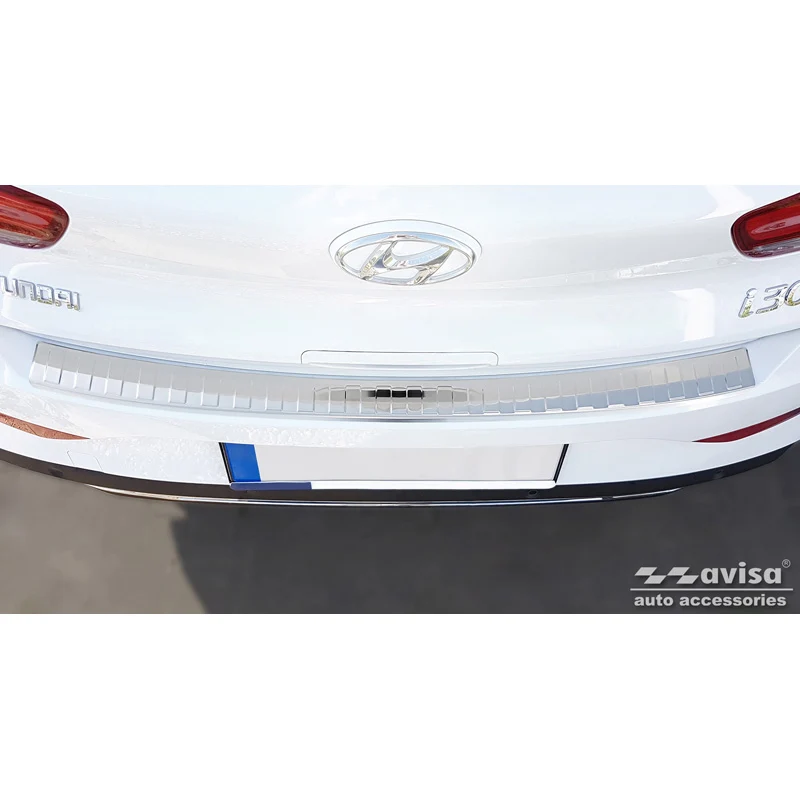 Avisa, Bagkofangerbeskytter, Rustfritstål, passer til Hyundai I30 HB 5-døre FL 2020- 'Ribs'