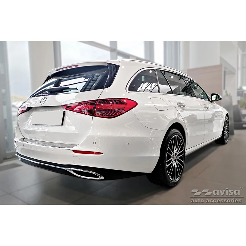 Avisa, Bagkofangerbeskytter, Rustfritstål, passer til Mercedes C-Class W206 Kombi 2021- 'Ribs'
