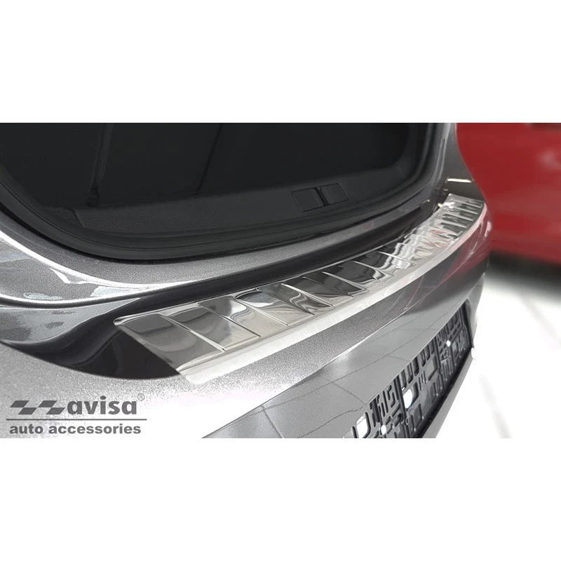 Avisa, Bagkofangerbeskytter, Rustfritstål, passer til Opel Corsa F Edition/Elegance HB 5-døre 2019- 'Ribs' (excl. Equipmen...