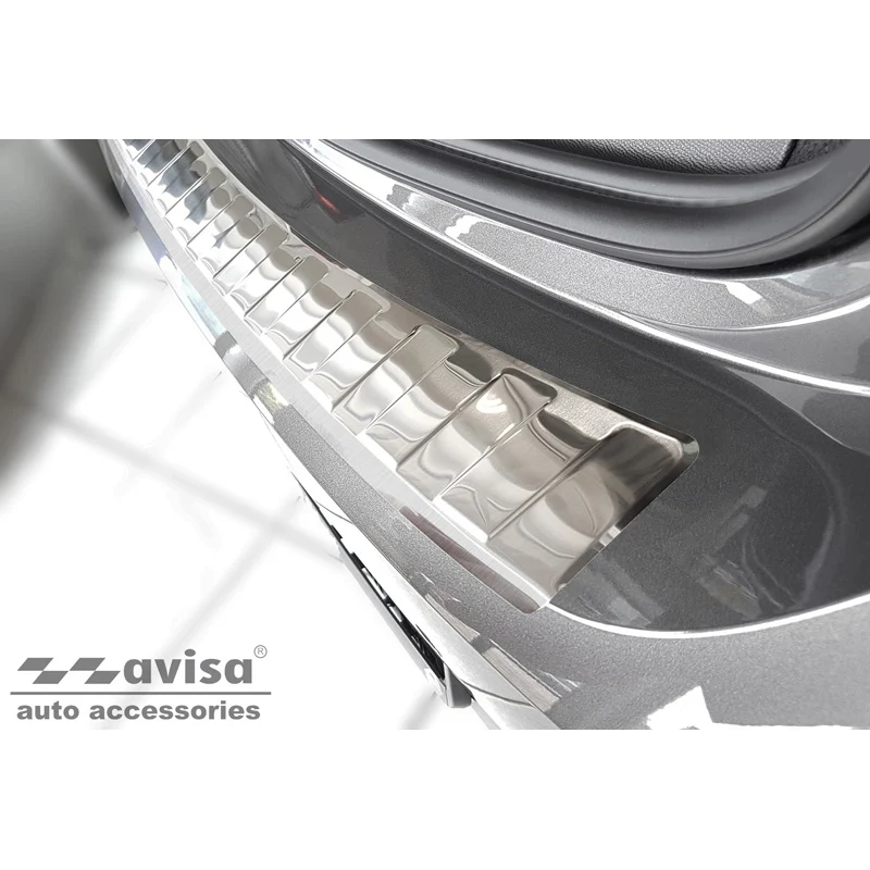 Avisa, Bagkofangerbeskytter, Rustfritstål, passer til Opel Corsa F Edition/Elegance HB 5-døre 2019- 'Ribs' (excl. Equipmen...