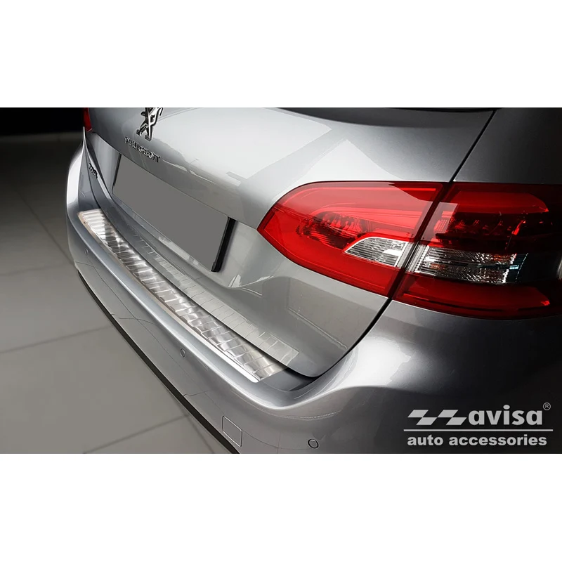Avisa, Bagkofangerbeskytter, Rustfritstål, passer til Peugeot 308 II SW 2013-2017 & Facelift 2017-2021 'Ribs'