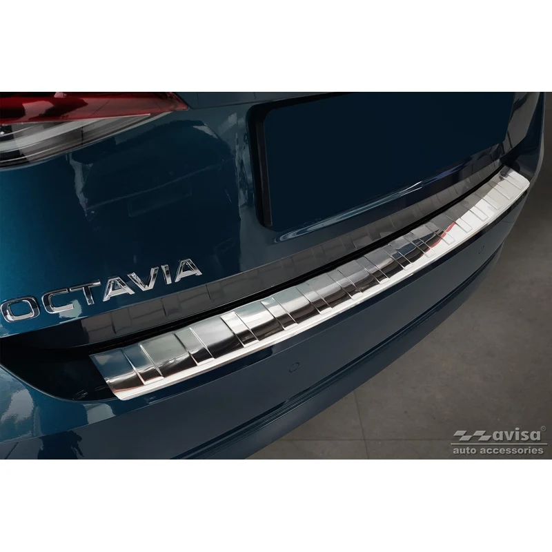 Avisa, Bagkofangerbeskytter, Rustfritstål, passer til Skoda Octavia IV Liftback 2020-2024 & FL 2024- 'Ribs'