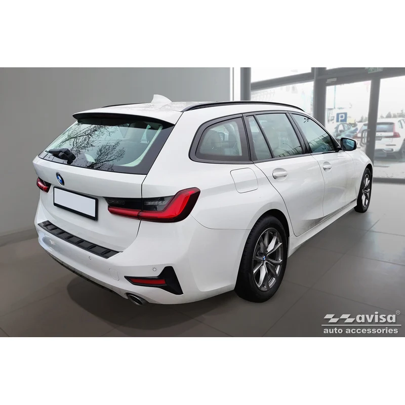 Avisa, Bagkofangerbeskytter, Sort, Rustfritstål, passer til BMW 3 Series (G21) Touring 2019-2022 'STRONG EDITION'