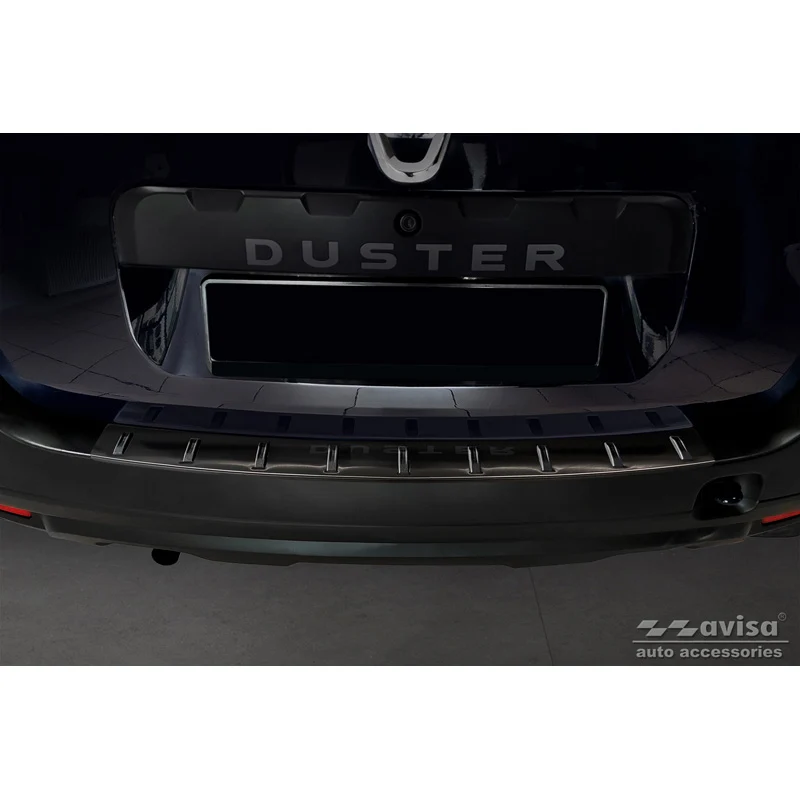 Avisa, Bagkofangerbeskytter, Sort, Rustfritstål, passer til Dacia Duster 2010-2013 & Facelift 2013-2017 'STRONG EDITION'