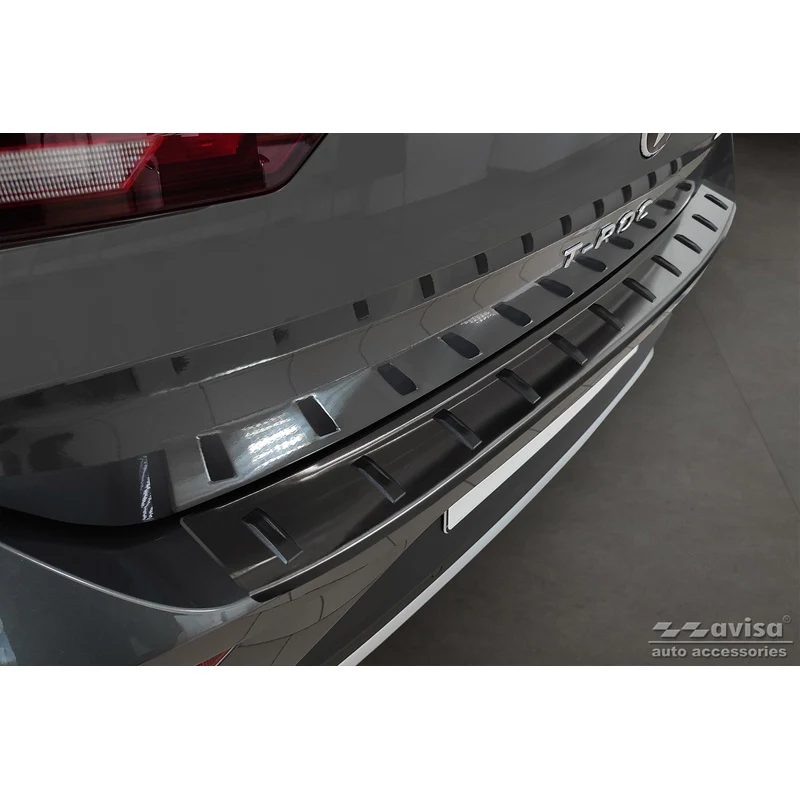 Avisa, Bagkofangerbeskytter, Sort, Rustfritstål, passer til Volkswagen T-Roc & T-Roc Cabrio 2017-2022 & Facelift 2022- 'ST...