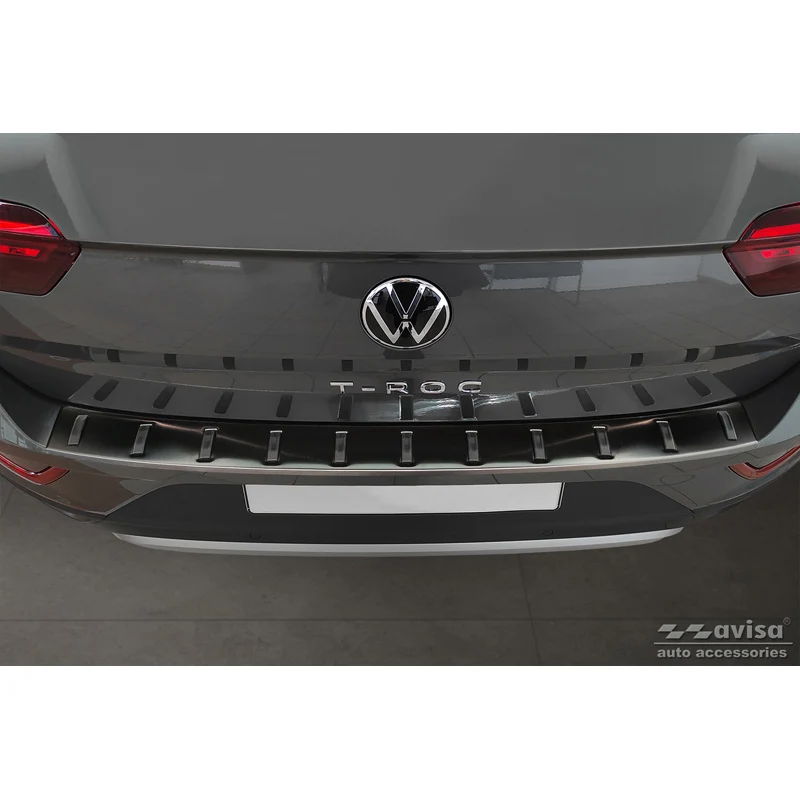 Avisa, Bagkofangerbeskytter, Sort, Rustfritstål, passer til Volkswagen T-Roc & T-Roc Cabrio 2017-2022 & Facelift 2022- 'ST...