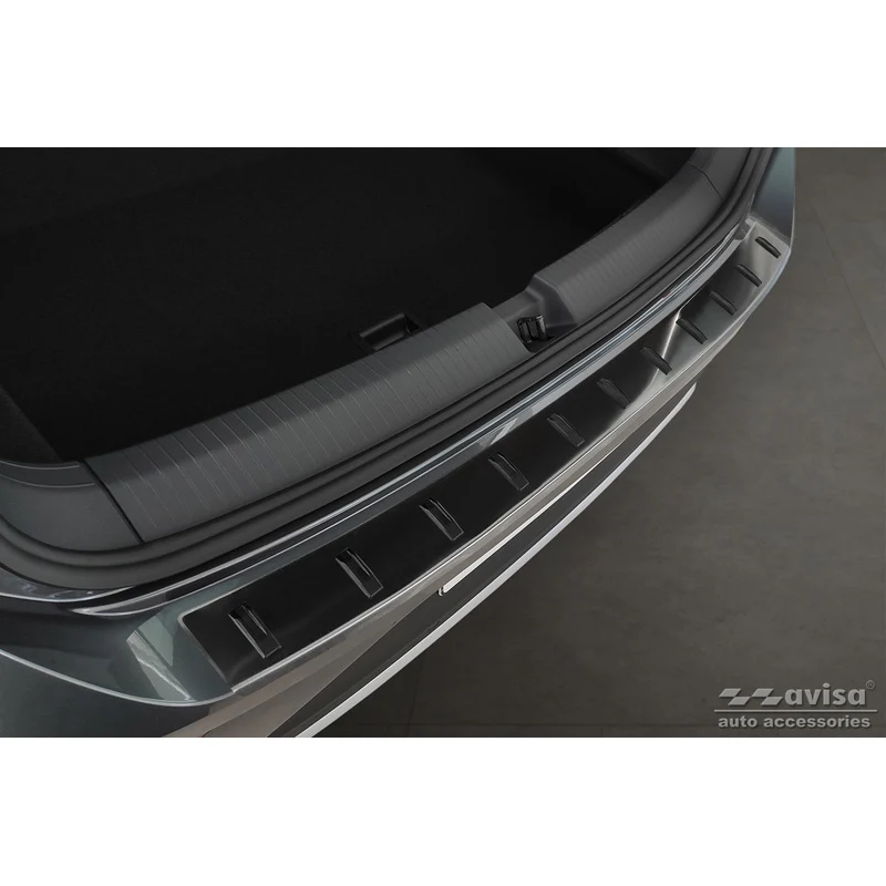 Avisa, Bagkofangerbeskytter, Sort, Rustfritstål, passer til Volkswagen T-Roc & T-Roc Cabrio 2017-2022 & Facelift 2022- 'ST...