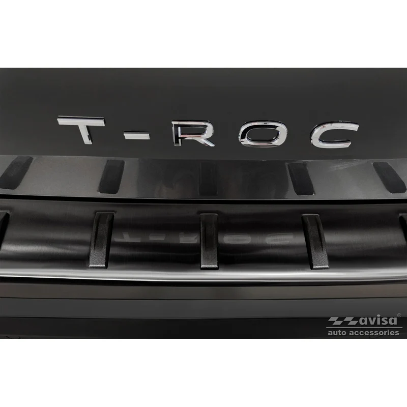 Avisa, Bagkofangerbeskytter, Sort, Rustfritstål, passer til Volkswagen T-Roc & T-Roc Cabrio 2017-2022 & Facelift 2022- 'ST...
