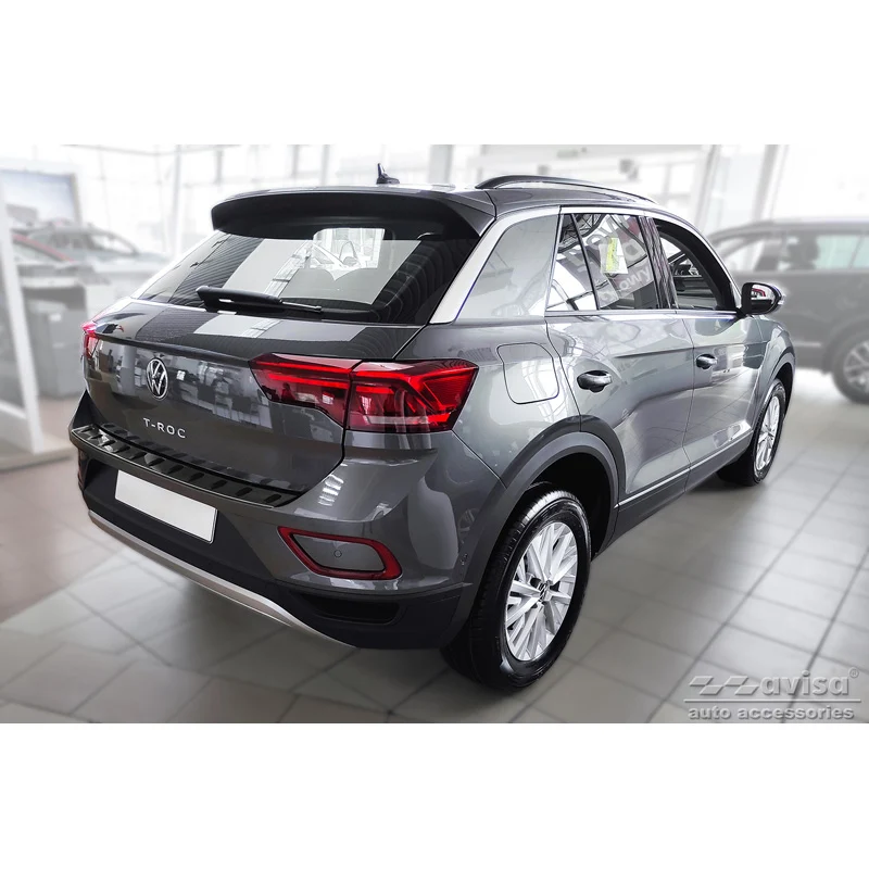 Avisa, Bagkofangerbeskytter, Sort, Rustfritstål, passer til Volkswagen T-Roc & T-Roc Cabrio 2017-2022 & Facelift 2022- 'ST...