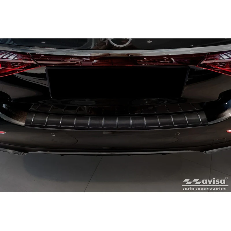 Avisa, Bagkofangerbeskytter, Sort, Rustfritstål, passer til Mercedes E-Class W214 Sedan 2023- 'Ribs'