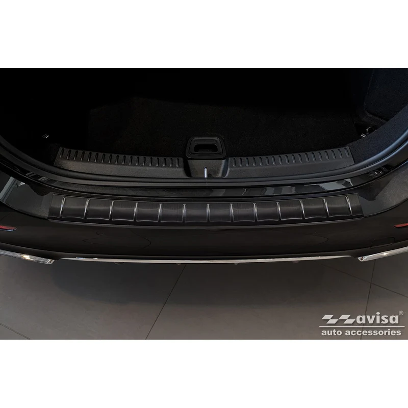Avisa, Bagkofangerbeskytter, Sort, Rustfritstål, passer til Mercedes E-Class W214 Sedan 2023- 'Ribs'