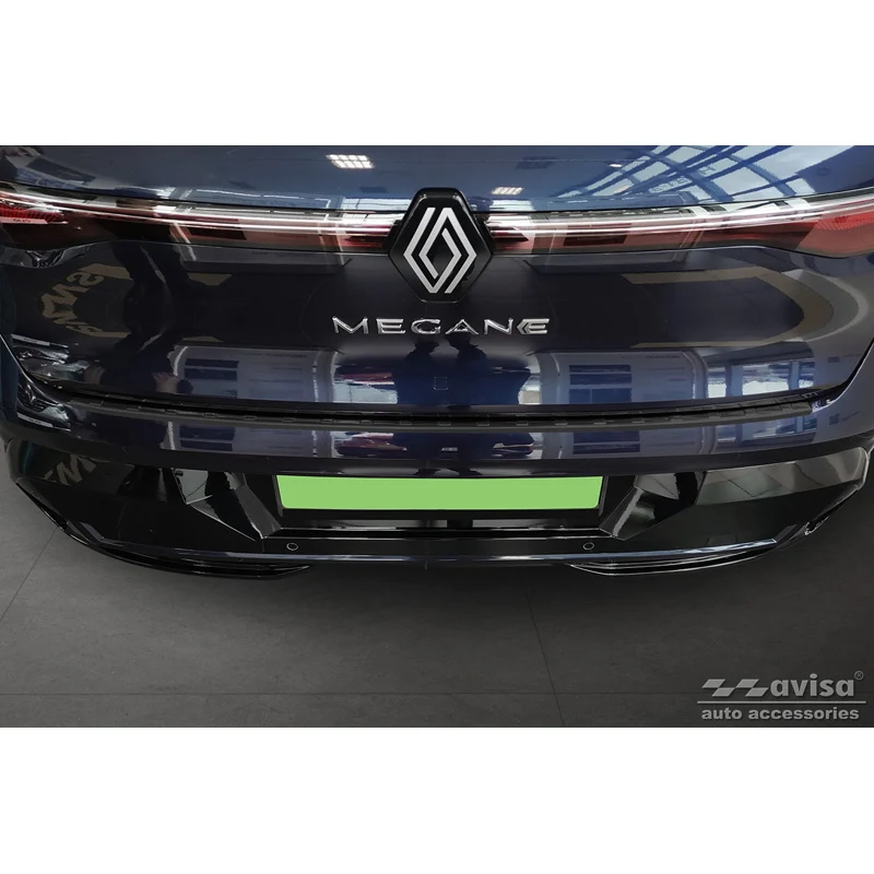Avisa, Bagkofangerbeskytter, Sort, Rustfritstål, passer til Renault Megane E-Tech 2022- 'Ribs'