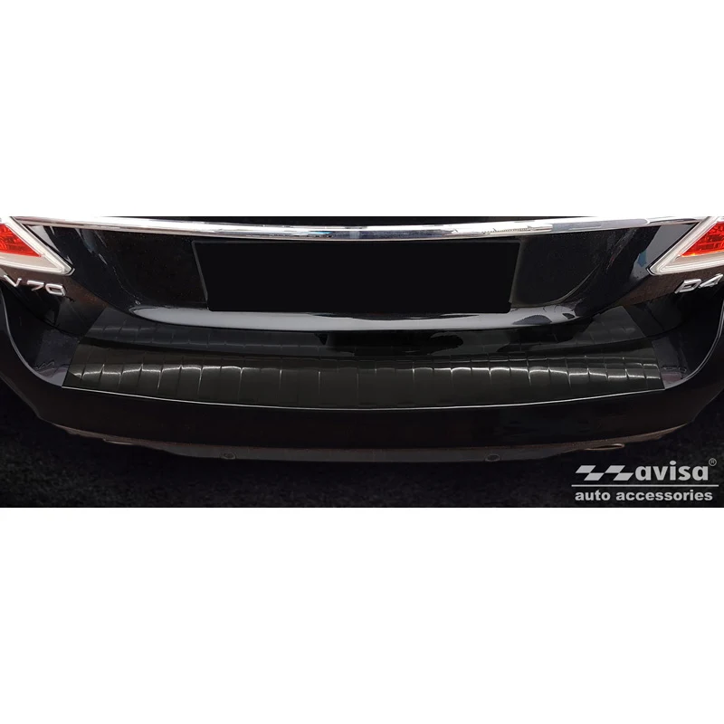 Avisa, Bagkofangerbeskytter, Sort, Rustfritstål, passer til Volvo V70 Facelift 2013-2016 'Ribs'