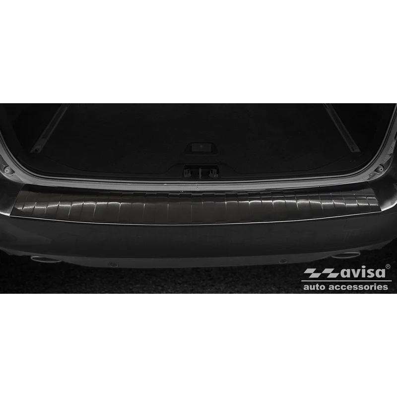 Avisa, Bagkofangerbeskytter, Sort, Rustfritstål, passer til Volvo V70 Facelift 2013-2016 'Ribs'