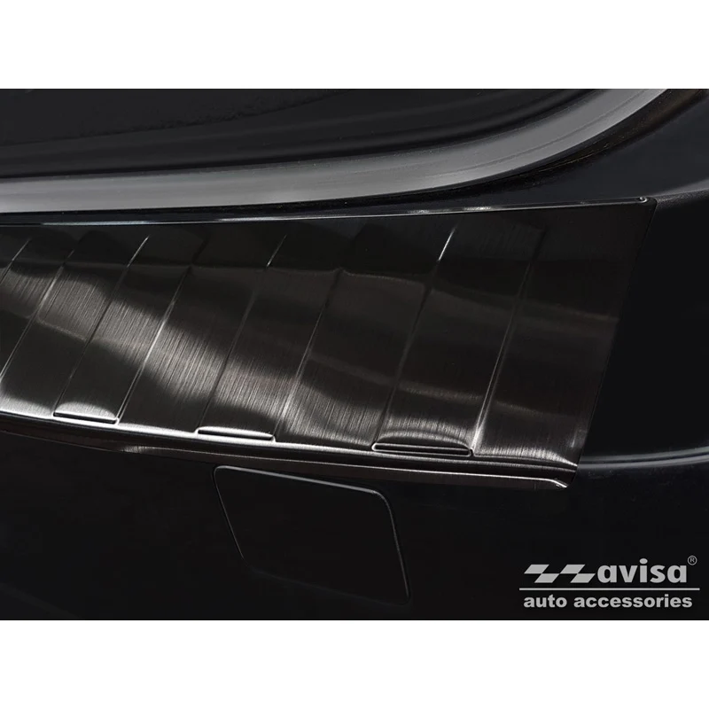 Avisa, Bagkofangerbeskytter, Sort, Rustfritstål, passer til Volvo V70 Facelift 2013-2016 'Ribs'