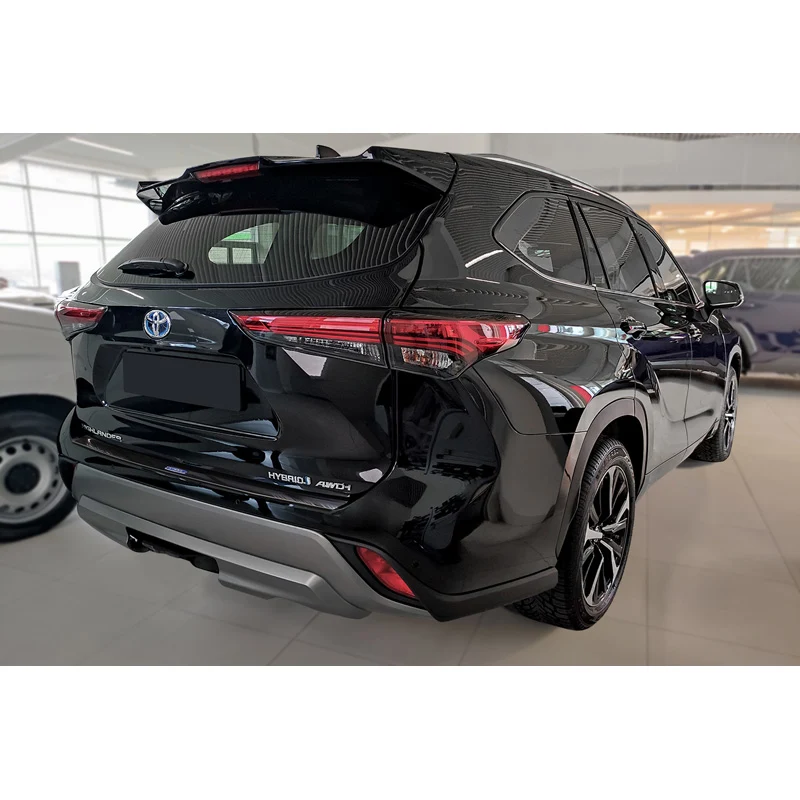 Avisa, Bagkofangerbeskytter, Sort, Rustfritstål, passer til Toyota Highlander (XU70) 2020- 'Hybrid'