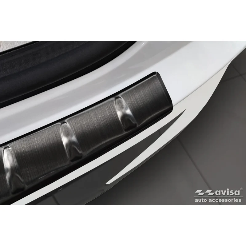 Avisa, Bagkofangerbeskytter, Sort, Rustfritstål, passer til BMW X4 G02 FL 2021- M-Pakage 'Ribs'