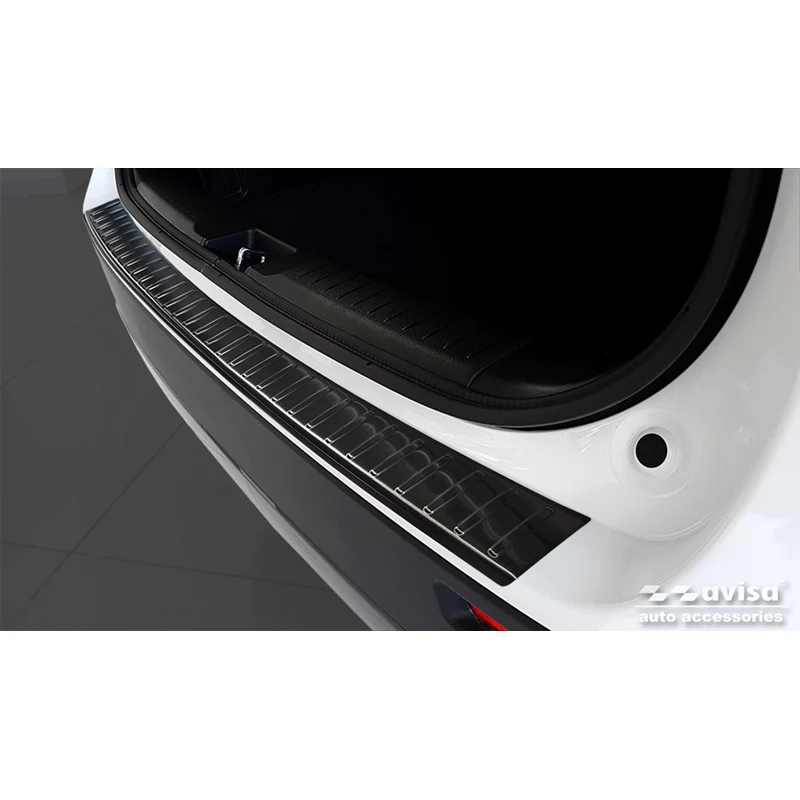 Avisa, Bagkofangerbeskytter, Sort, Rustfritstål, passer til Suzuki Vitara II 2015-2018 & FL 2018- inkl. Hybrid 'Ribs'