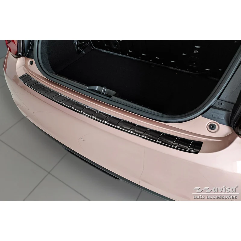 Avisa, Bagkofangerbeskytter, Sort, Rustfritstål, passer til Fiat 500e Berlina, 3+1 & Cabrio 3-døre 2020- 'Ribs'