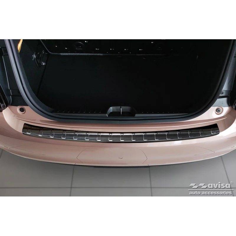 Avisa, Bagkofangerbeskytter, Sort, Rustfritstål, passer til Fiat 500e Berlina, 3+1 & Cabrio 3-døre 2020- 'Ribs'