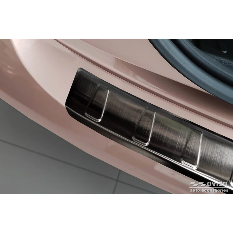 Avisa, Bagkofangerbeskytter, Sort, Rustfritstål, passer til Fiat 500e Berlina, 3+1 & Cabrio 3-døre 2020- 'Ribs'
