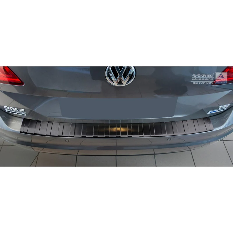 Avisa, Bagkofangerbeskytter, Sort, Rustfritstål, passer til Volkswagen Golf VII Sportsvan 2014- 'Ribs'
