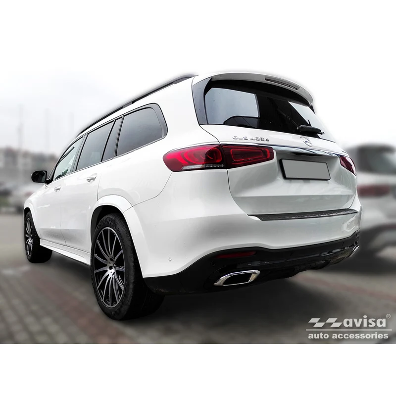 Avisa, Bagkofangerbeskytter, Sort, Rustfritstål, passer til Mercedes GLS (X167) 2019-2023 & FL 2023- 'Ribs'