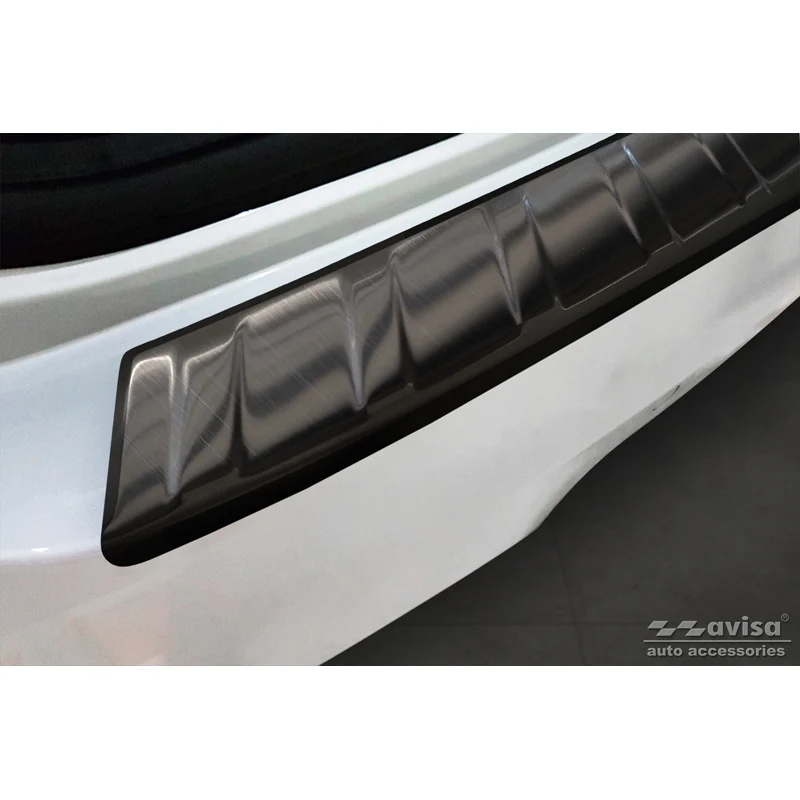 Avisa, Bagkofangerbeskytter, Sort, Rustfritstål, passer til BMW X3 G01 M-Package 2017-2021 & Facelift 2021- 'Ribs'