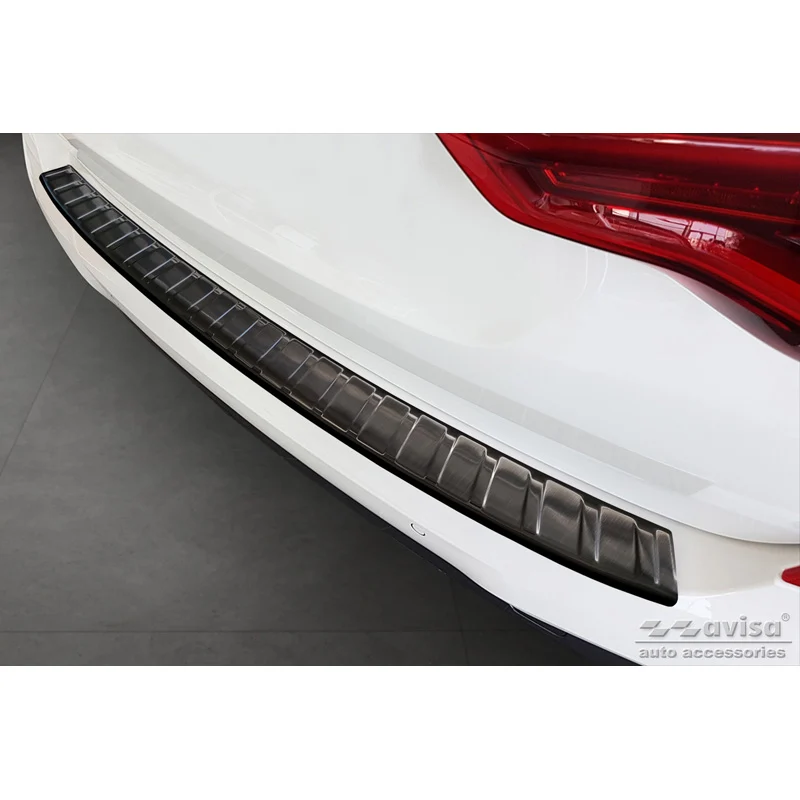Avisa, Bagkofangerbeskytter, Sort, Rustfritstål, passer til BMW X3 G01 M-Package 2017-2021 & Facelift 2021- 'Ribs'