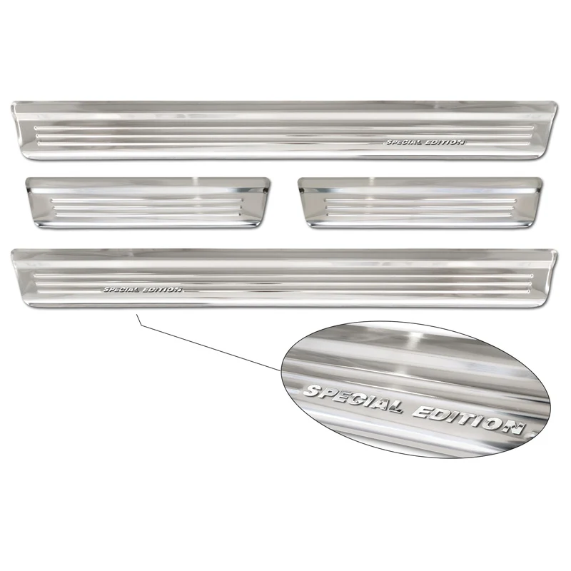 Avisa, Silver Inox Dørkarm Beskyttere - Special Edition - 4-pak - passer til Nissan Qashqai III 2021-