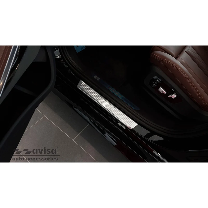 Avisa, Trinbeskyttere, Rustfritstål, passer til BMW X6 (G06) 2019- 'Lines' - 4-dele